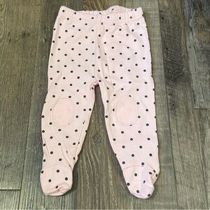 Pink Polka Dot Kids bottoms with built in socks